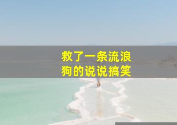 救了一条流浪狗的说说搞笑