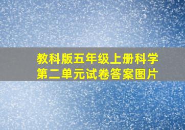 教科版五年级上册科学第二单元试卷答案图片