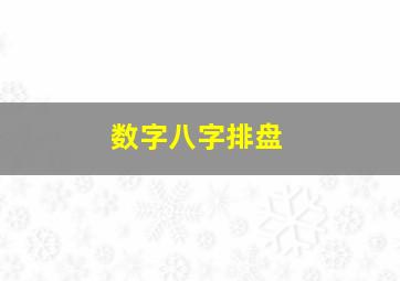 数字八字排盘