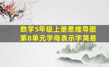 数学5年级上册思维导图第8单元字母表示字简易