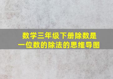 数学三年级下册除数是一位数的除法的思维导图