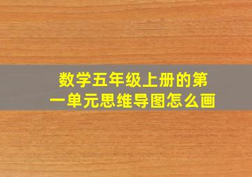 数学五年级上册的第一单元思维导图怎么画