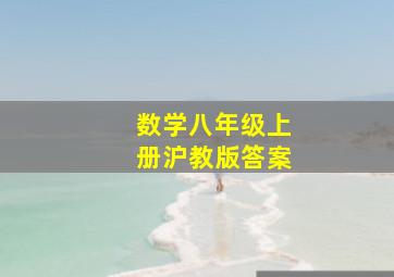 数学八年级上册沪教版答案