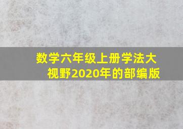 数学六年级上册学法大视野2020年的部编版