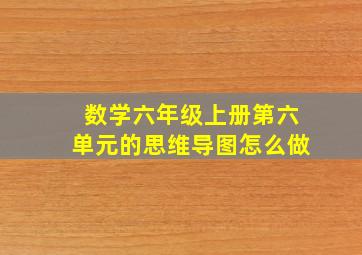 数学六年级上册第六单元的思维导图怎么做