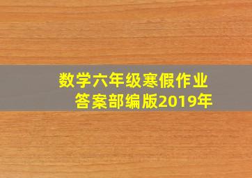 数学六年级寒假作业答案部编版2019年