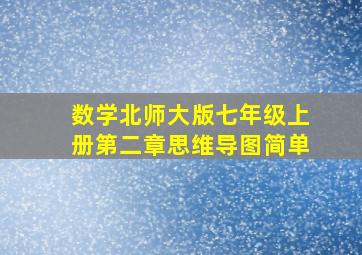 数学北师大版七年级上册第二章思维导图简单