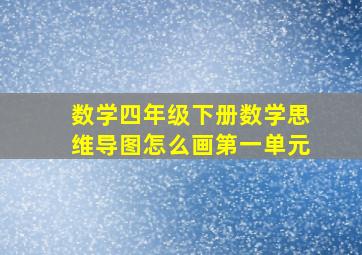 数学四年级下册数学思维导图怎么画第一单元