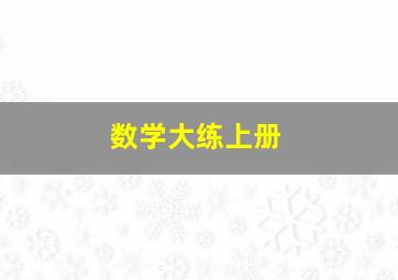 数学大练上册