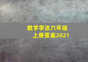 数学学法六年级上册答案2021