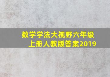 数学学法大视野六年级上册人教版答案2019