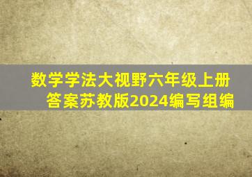 数学学法大视野六年级上册答案苏教版2024编写组编