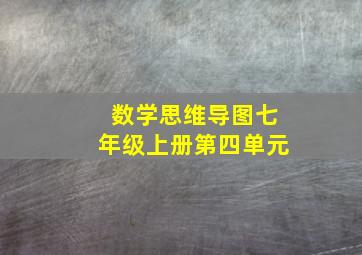 数学思维导图七年级上册第四单元