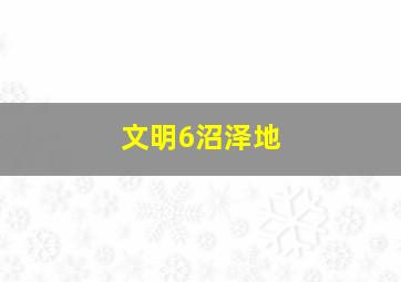 文明6沼泽地