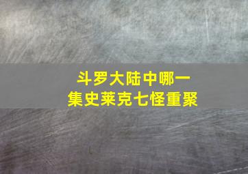 斗罗大陆中哪一集史莱克七怪重聚