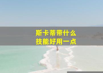 斯卡蒂带什么技能好用一点