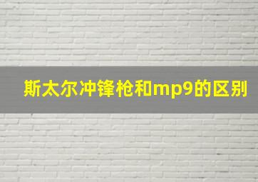 斯太尔冲锋枪和mp9的区别