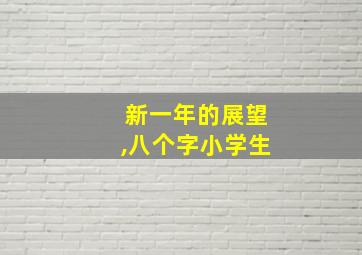 新一年的展望,八个字小学生