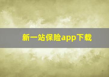 新一站保险app下载