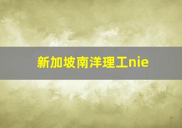 新加坡南洋理工nie