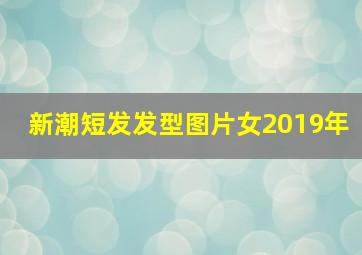 新潮短发发型图片女2019年