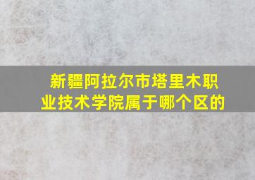 新疆阿拉尔市塔里木职业技术学院属于哪个区的