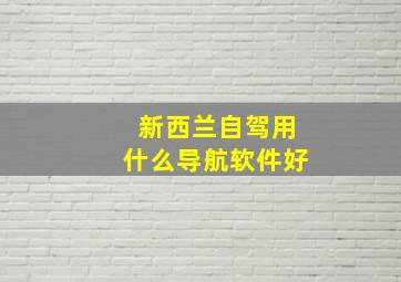 新西兰自驾用什么导航软件好