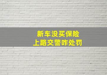 新车没买保险上路交警咋处罚