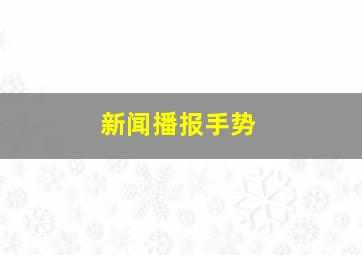 新闻播报手势