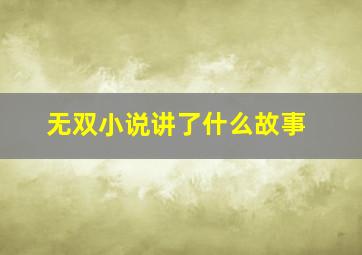 无双小说讲了什么故事