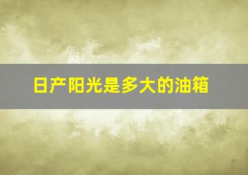 日产阳光是多大的油箱