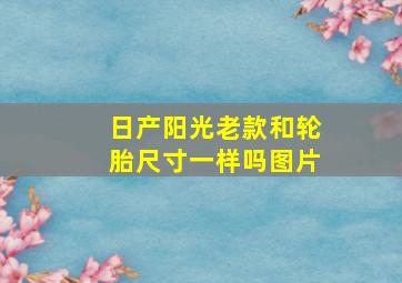 日产阳光老款和轮胎尺寸一样吗图片