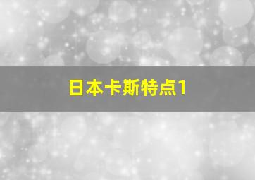 日本卡斯特点1