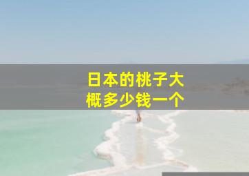 日本的桃子大概多少钱一个