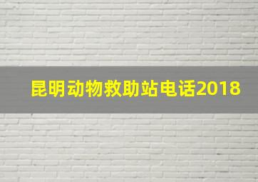 昆明动物救助站电话2018