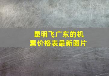 昆明飞广东的机票价格表最新图片