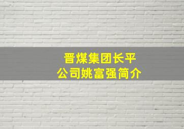 晋煤集团长平公司姚富强简介