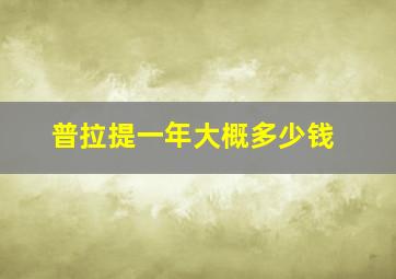 普拉提一年大概多少钱