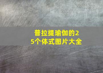 普拉提瑜伽的25个体式图片大全