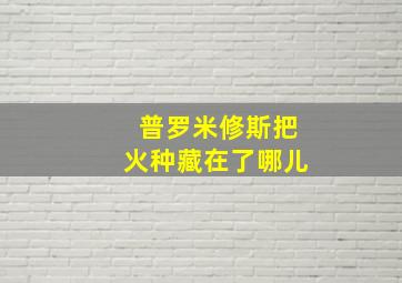 普罗米修斯把火种藏在了哪儿