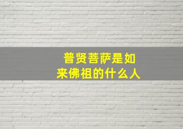 普贤菩萨是如来佛祖的什么人