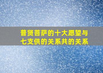 普贤菩萨的十大愿望与七支供的关系共的关系