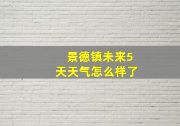 景德镇未来5天天气怎么样了