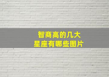 智商高的几大星座有哪些图片