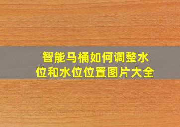 智能马桶如何调整水位和水位位置图片大全