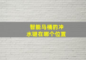 智能马桶的冲水键在哪个位置