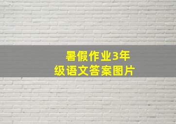 暑假作业3年级语文答案图片