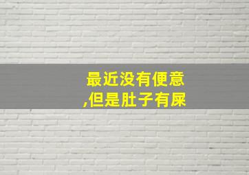 最近没有便意,但是肚子有屎