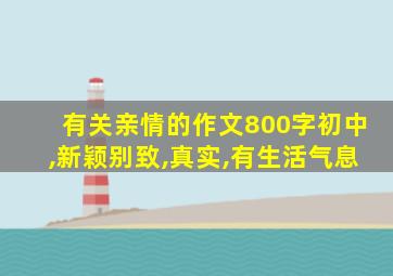 有关亲情的作文800字初中,新颖别致,真实,有生活气息