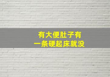 有大便肚子有一条硬起床就没